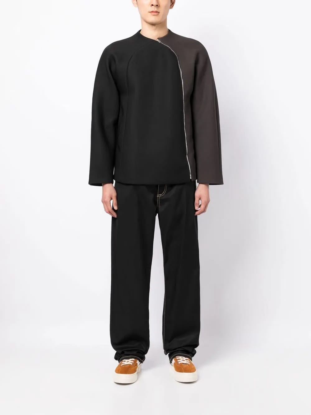 zip detail sweatshirt