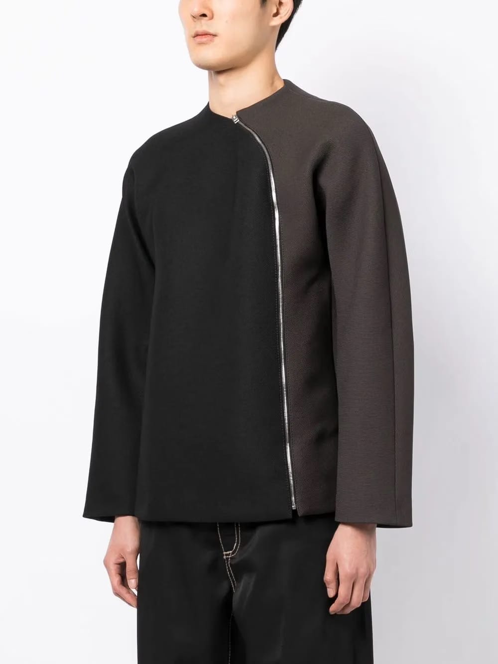 zip detail sweatshirt