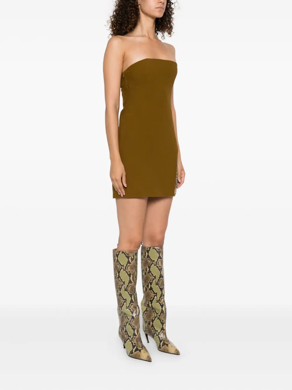 strapless mini dress