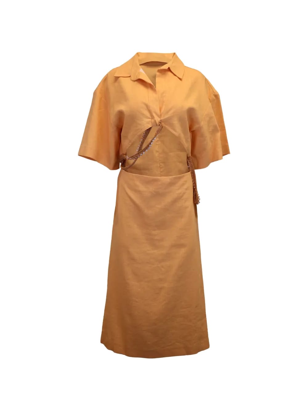 short-sleeve midi shirt dress