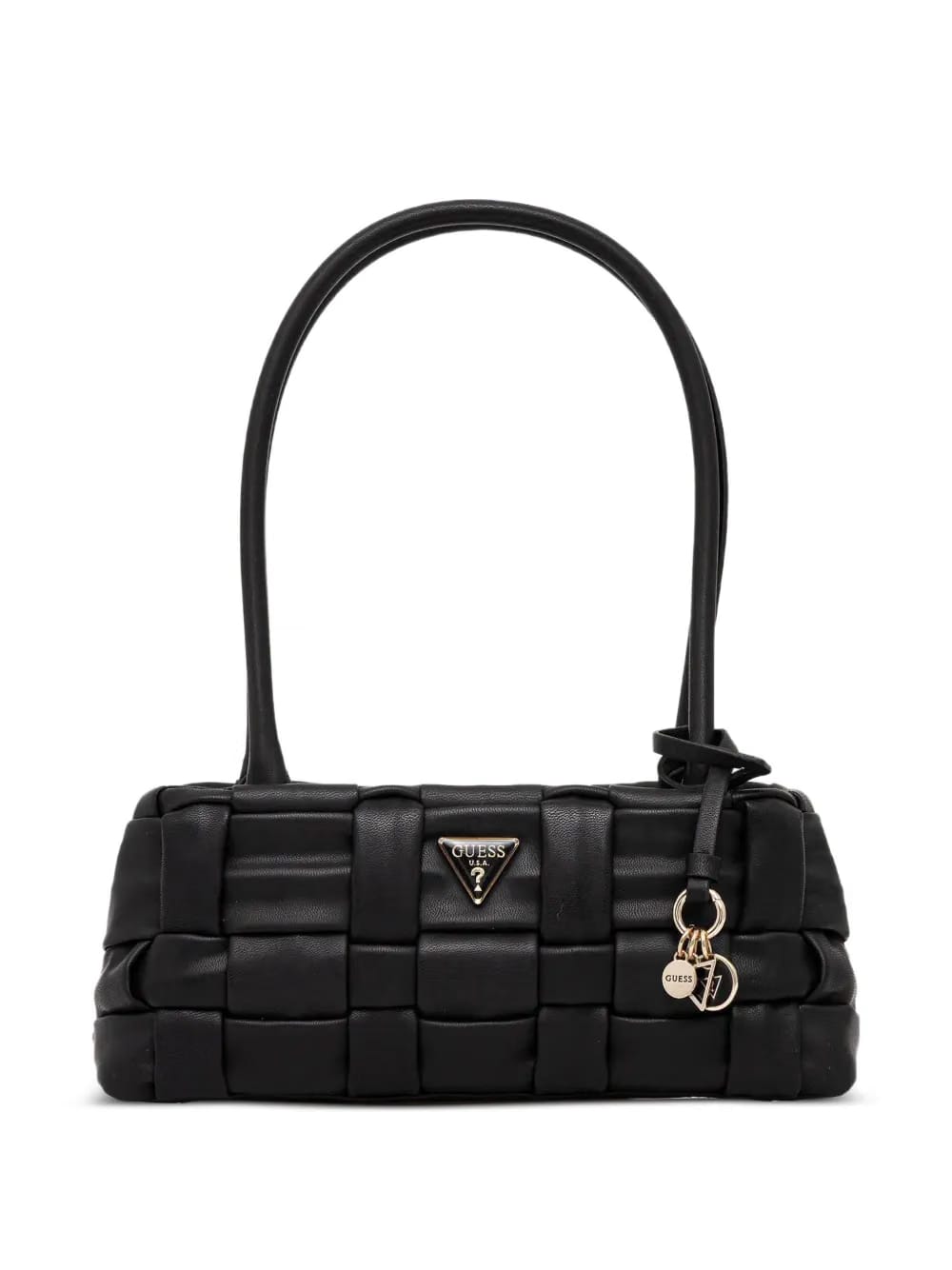 Marion woven charm tote bag