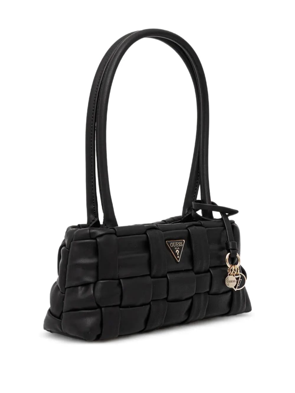 Marion woven charm tote bag