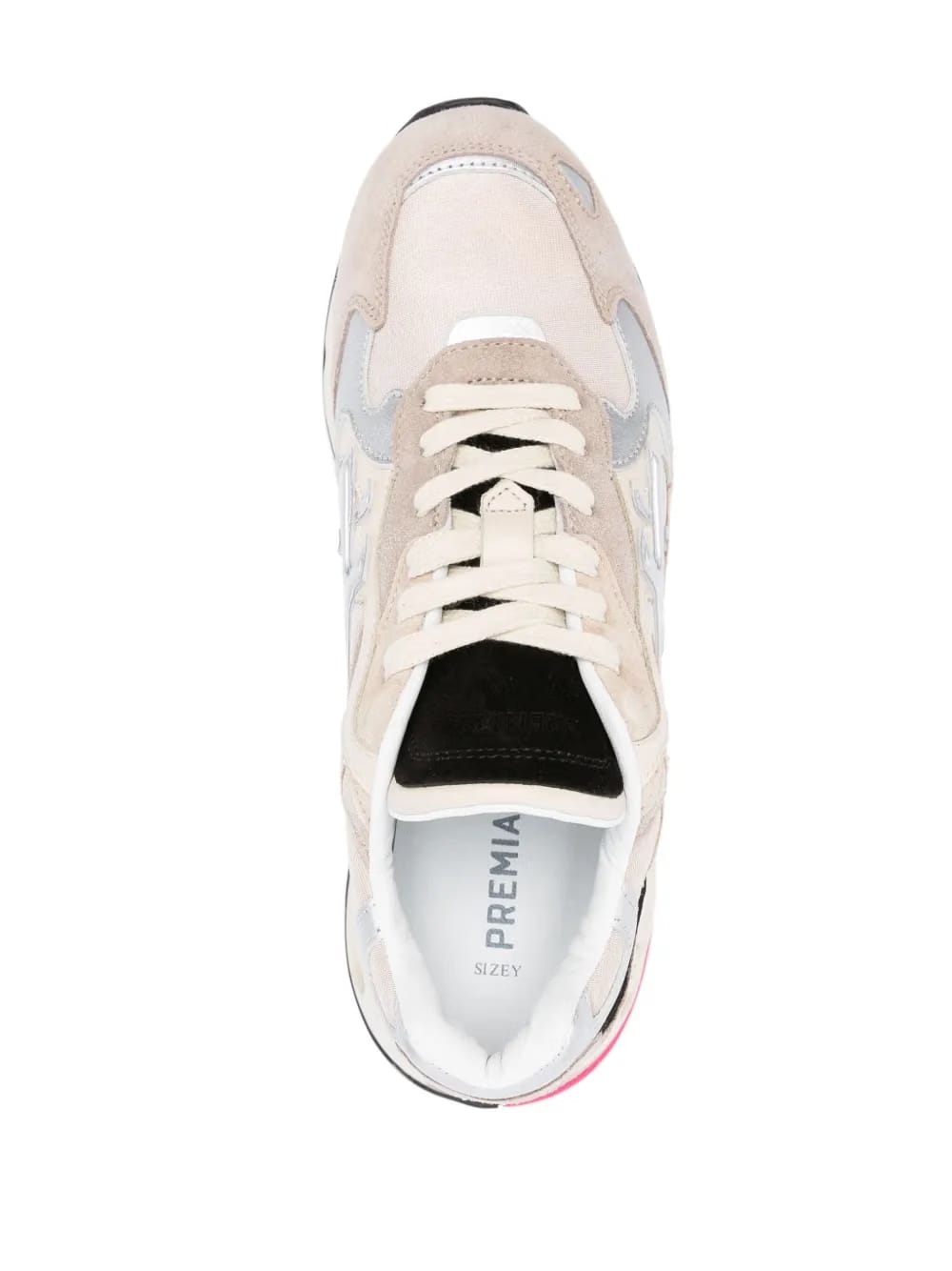 Sharky logo-embossed leather sneakers
