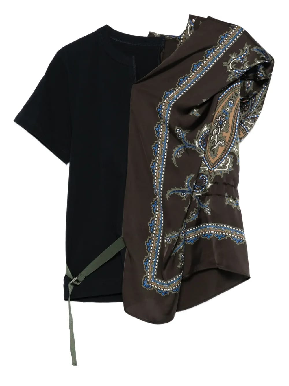 paisley-print panel top