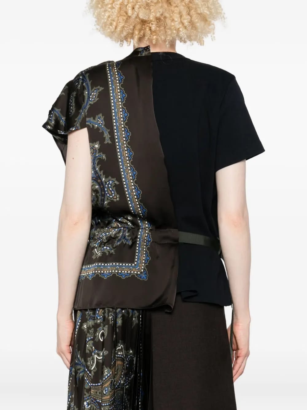 paisley-print panel top