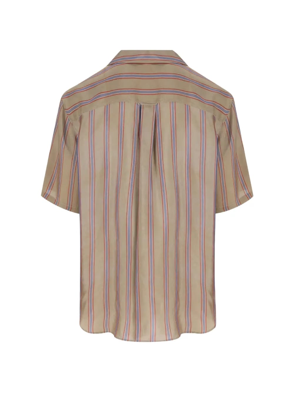 striped-pattern chest-pocket shirt