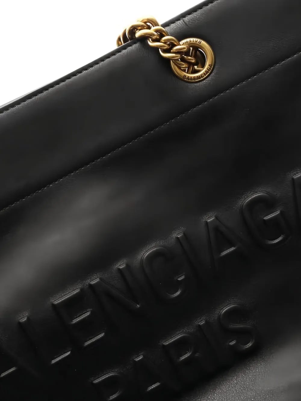 2010s chain leather shoulder bag