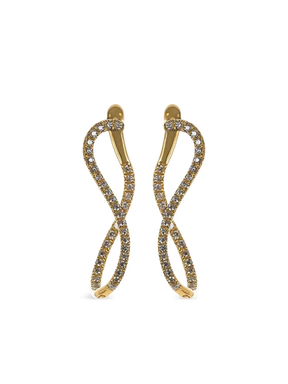 18kt yellow gold Infinity Diamond earrings