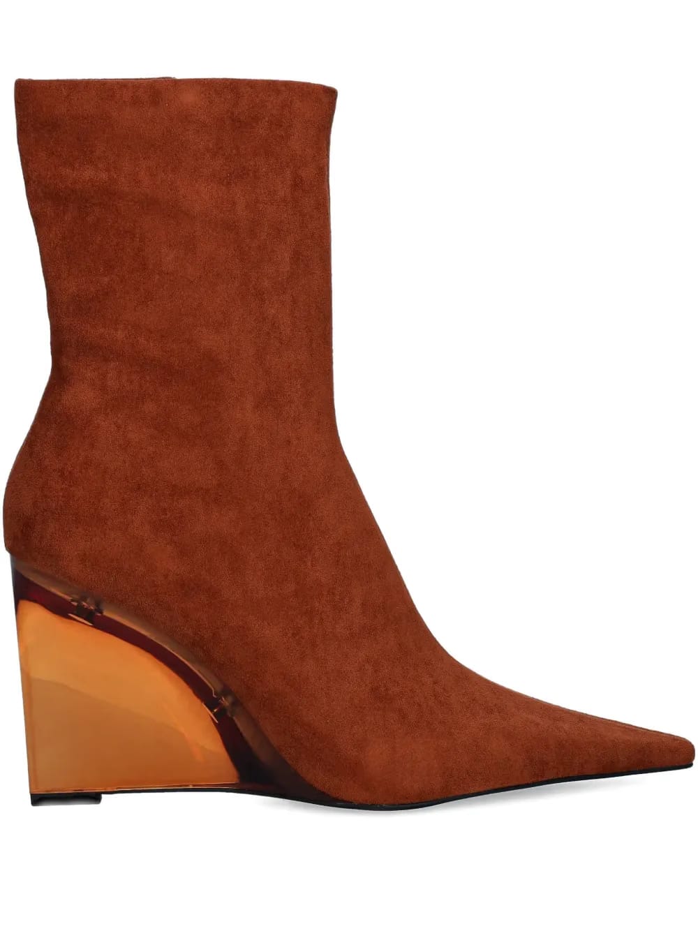 Beth-Anne wedge-heel point-toe boots