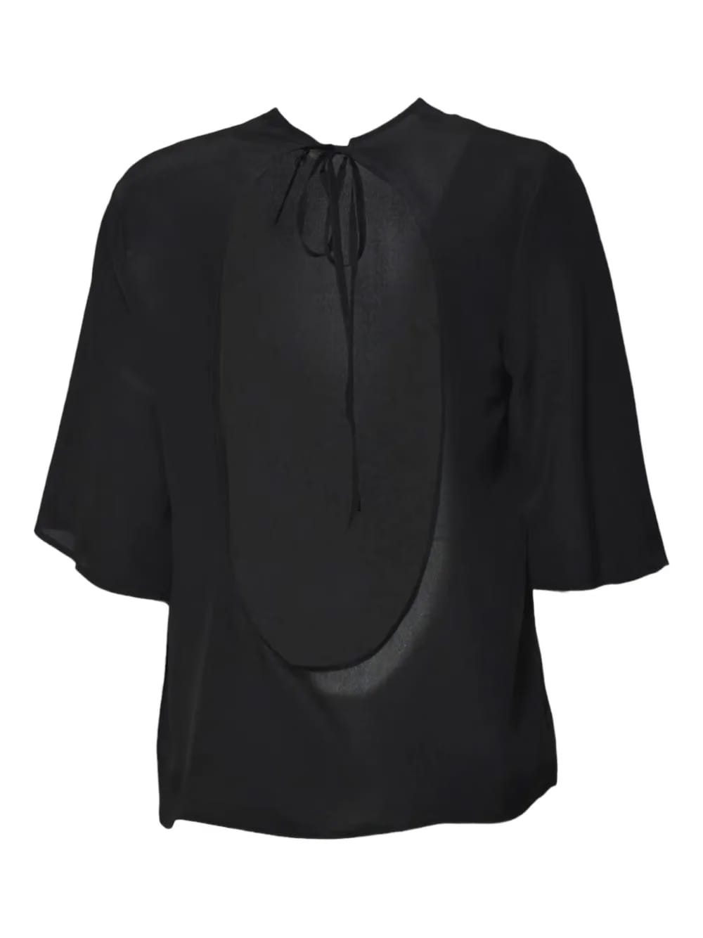 open-back blouse
