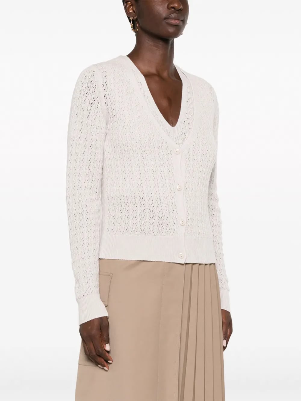 V-neck cashmere cardigan