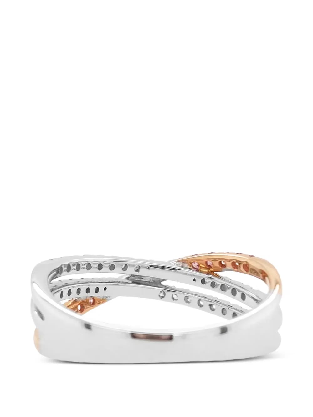 18K white gold diamond stackable ring