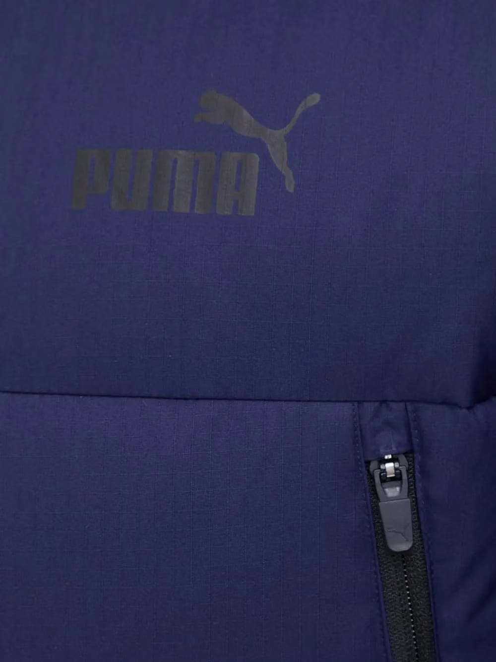 logo print hooded coat