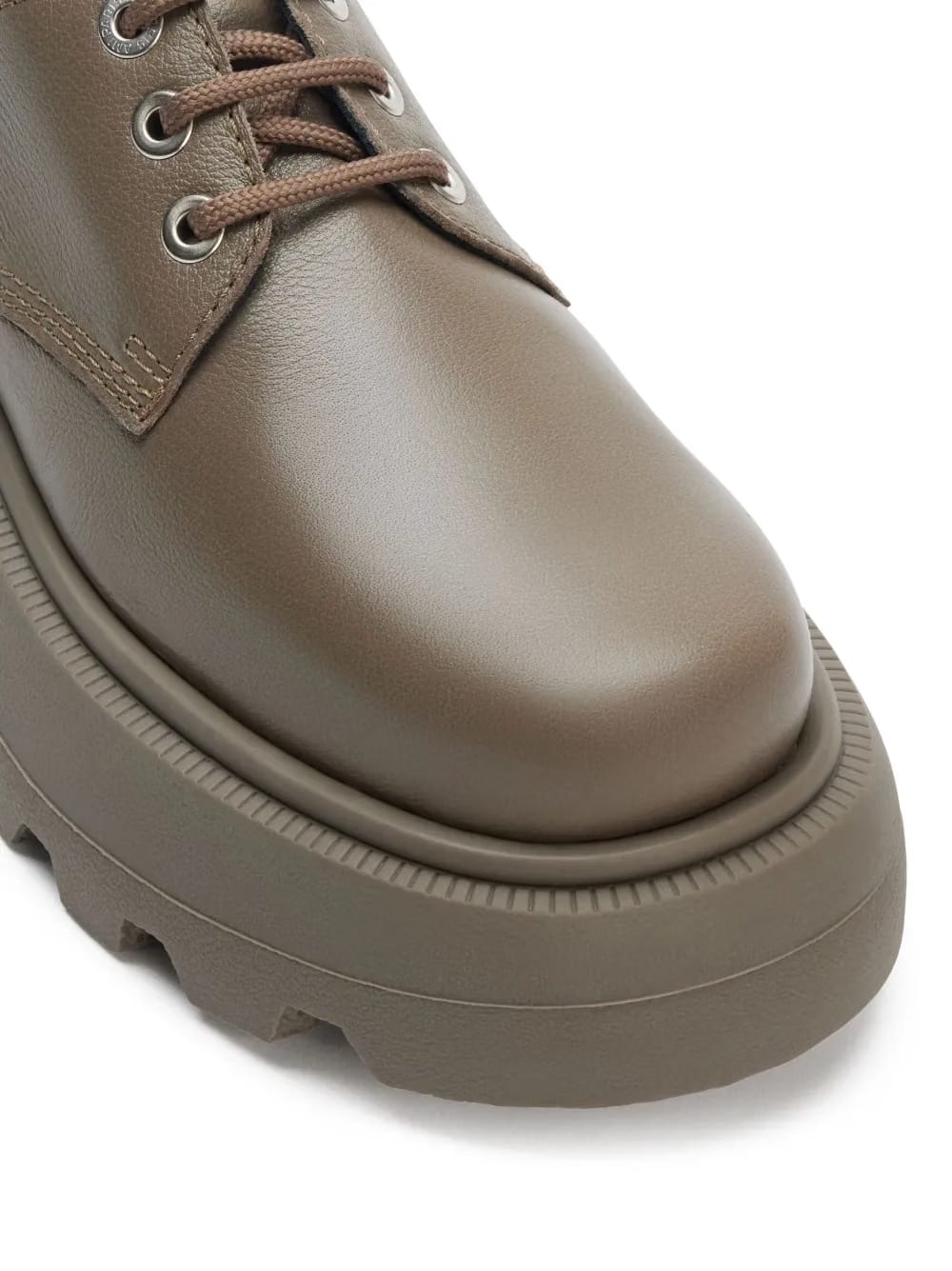 lace-up leather loafers
