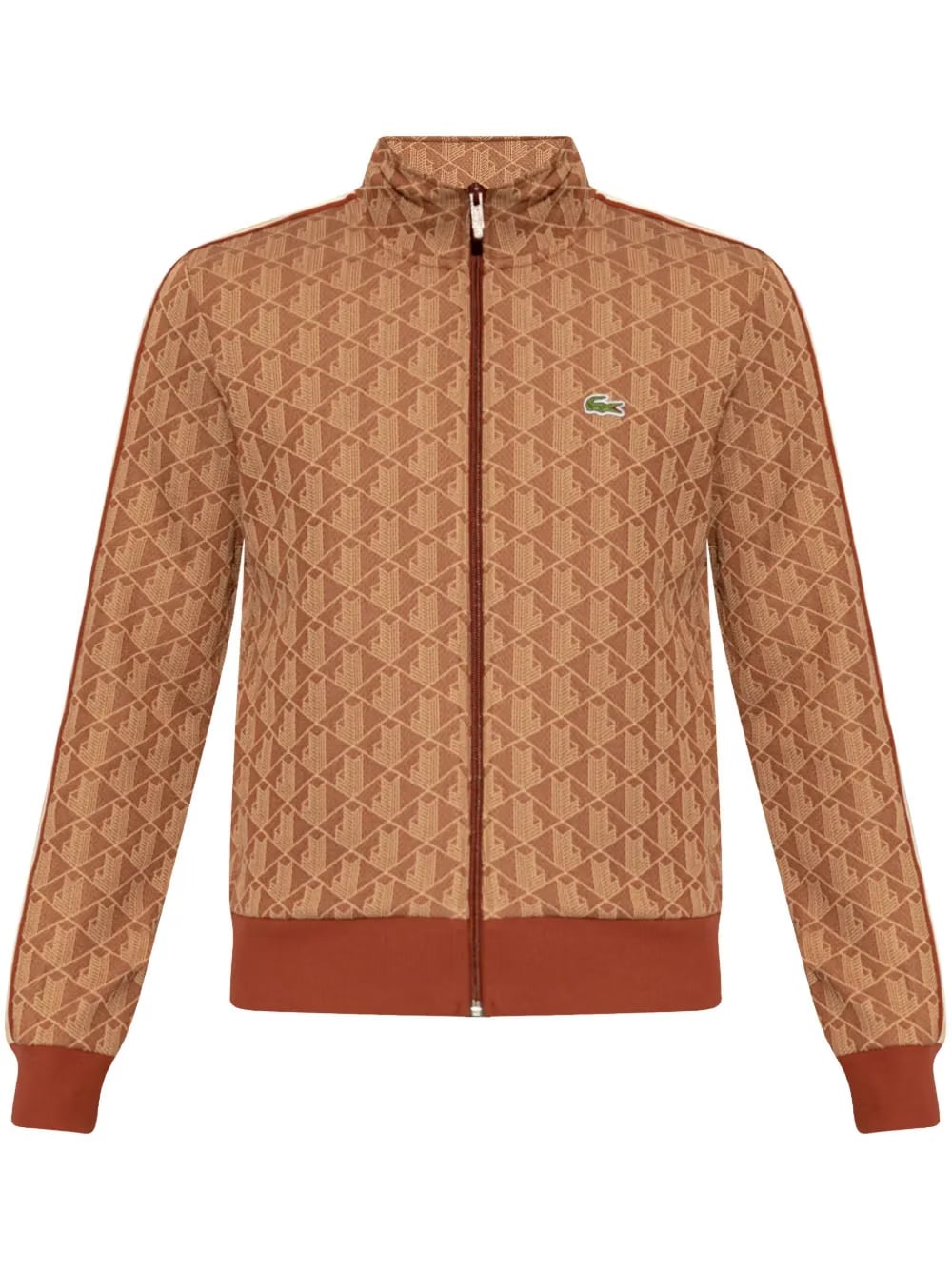 monogram-pattern cardigan