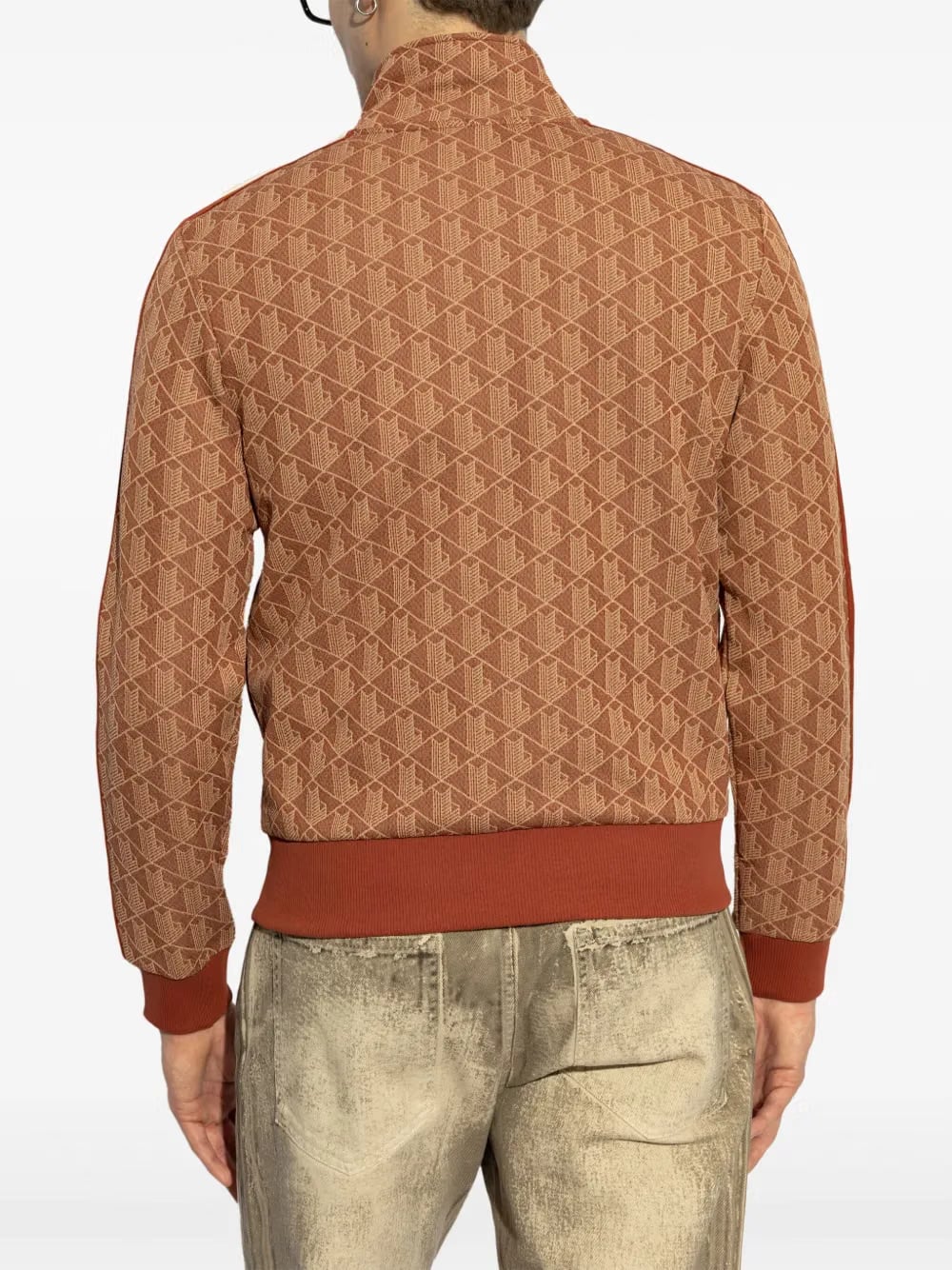 monogram-pattern cardigan