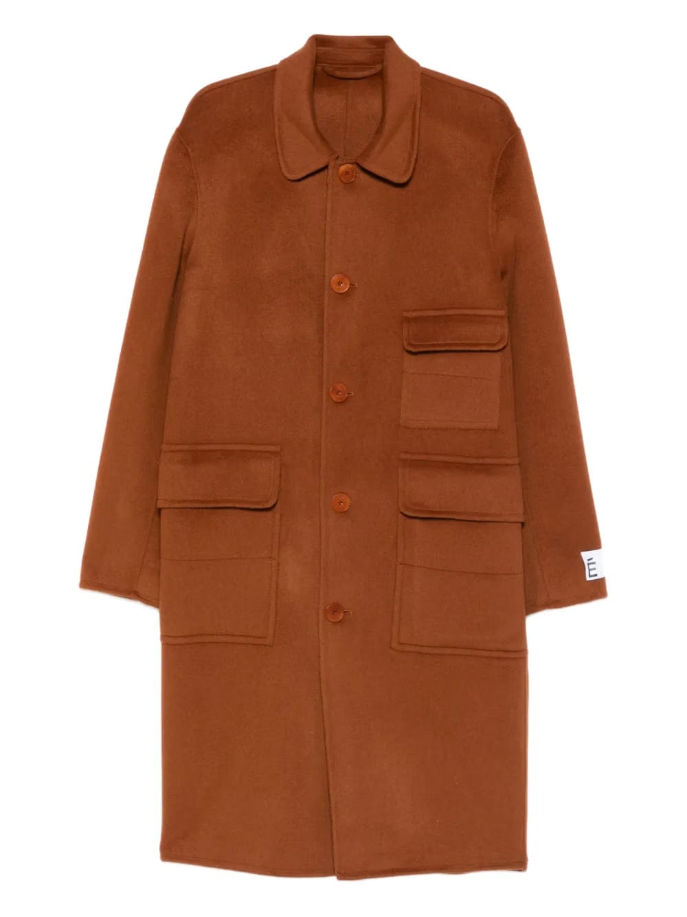 button-up wool coat