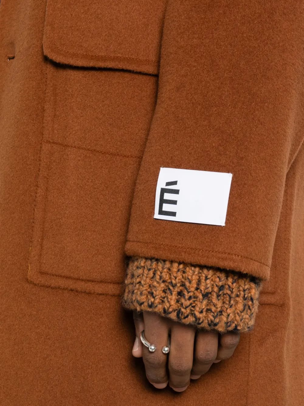 button-up wool coat