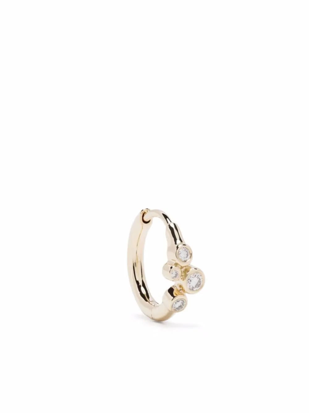 14kt yellow gold Elena diamond huggie earring