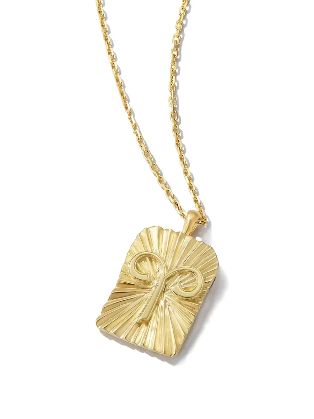 18K yellow gold Aries pendant necklace