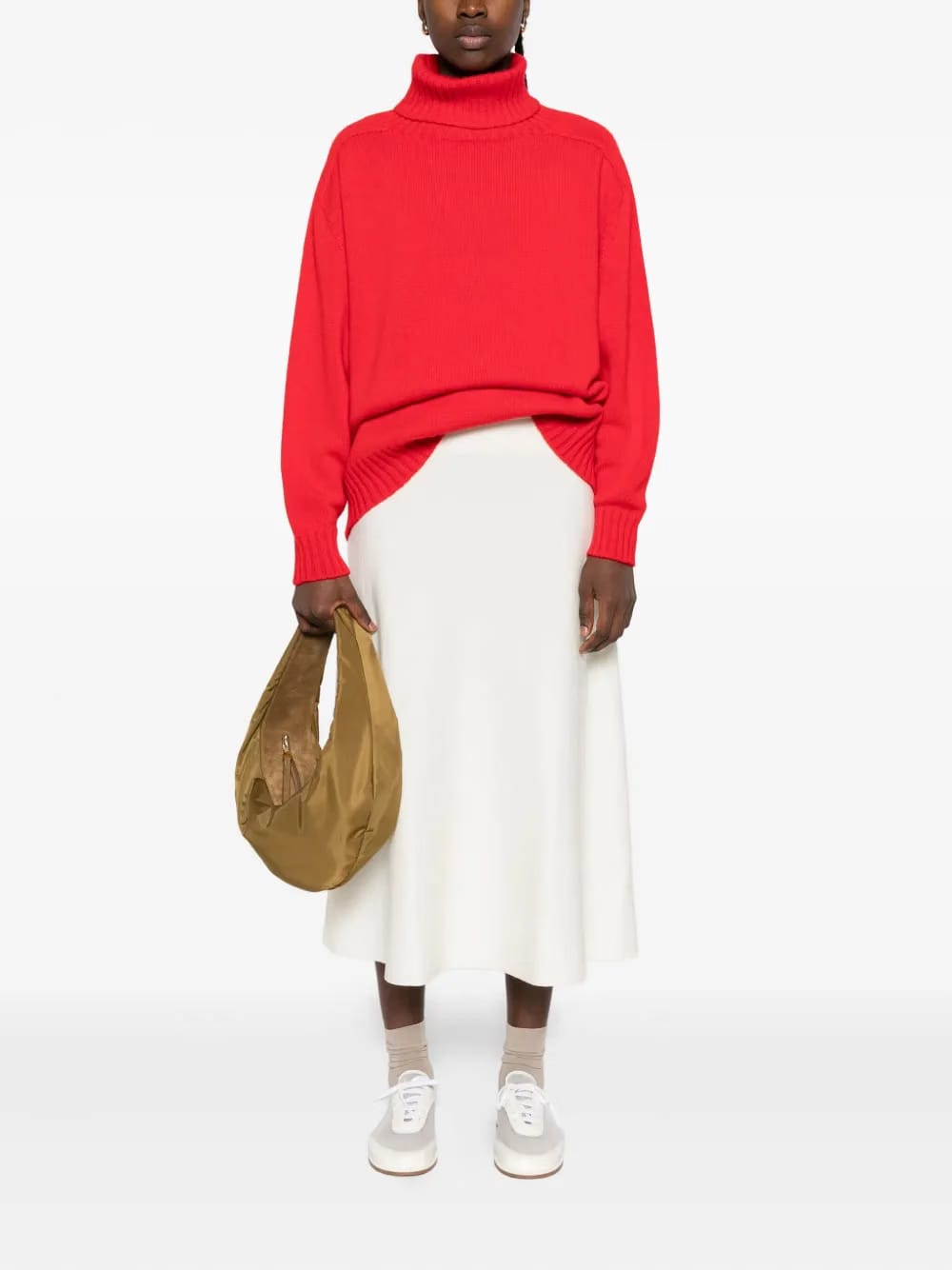 roll-neck raglan-sleeve sweater