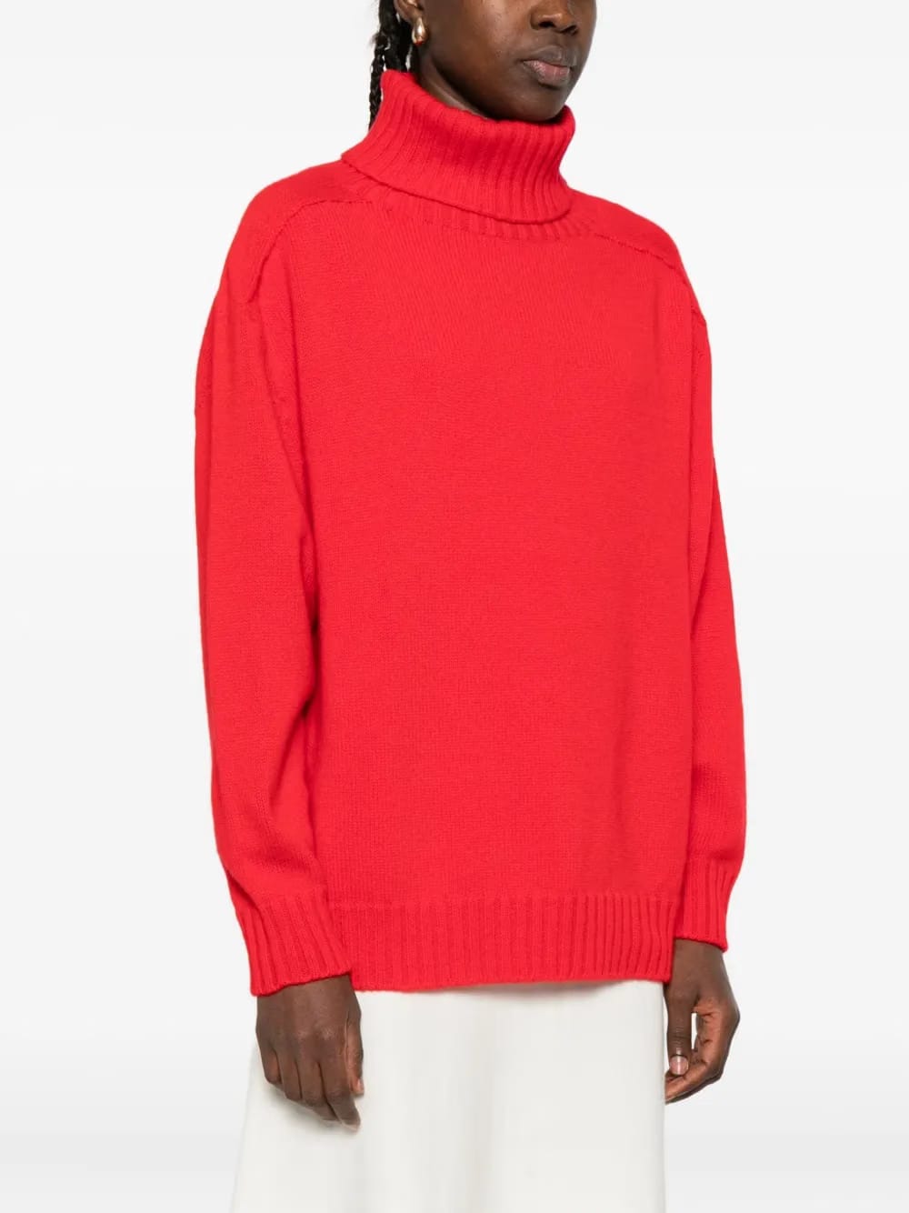 roll-neck raglan-sleeve sweater