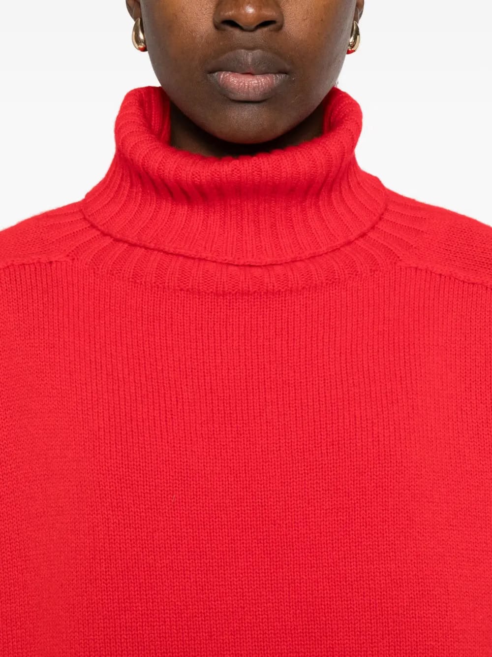 roll-neck raglan-sleeve sweater