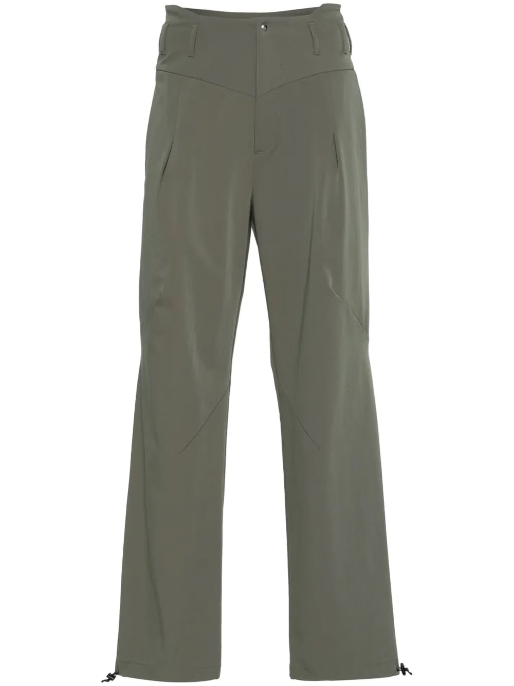 Dart straight-leg trousers