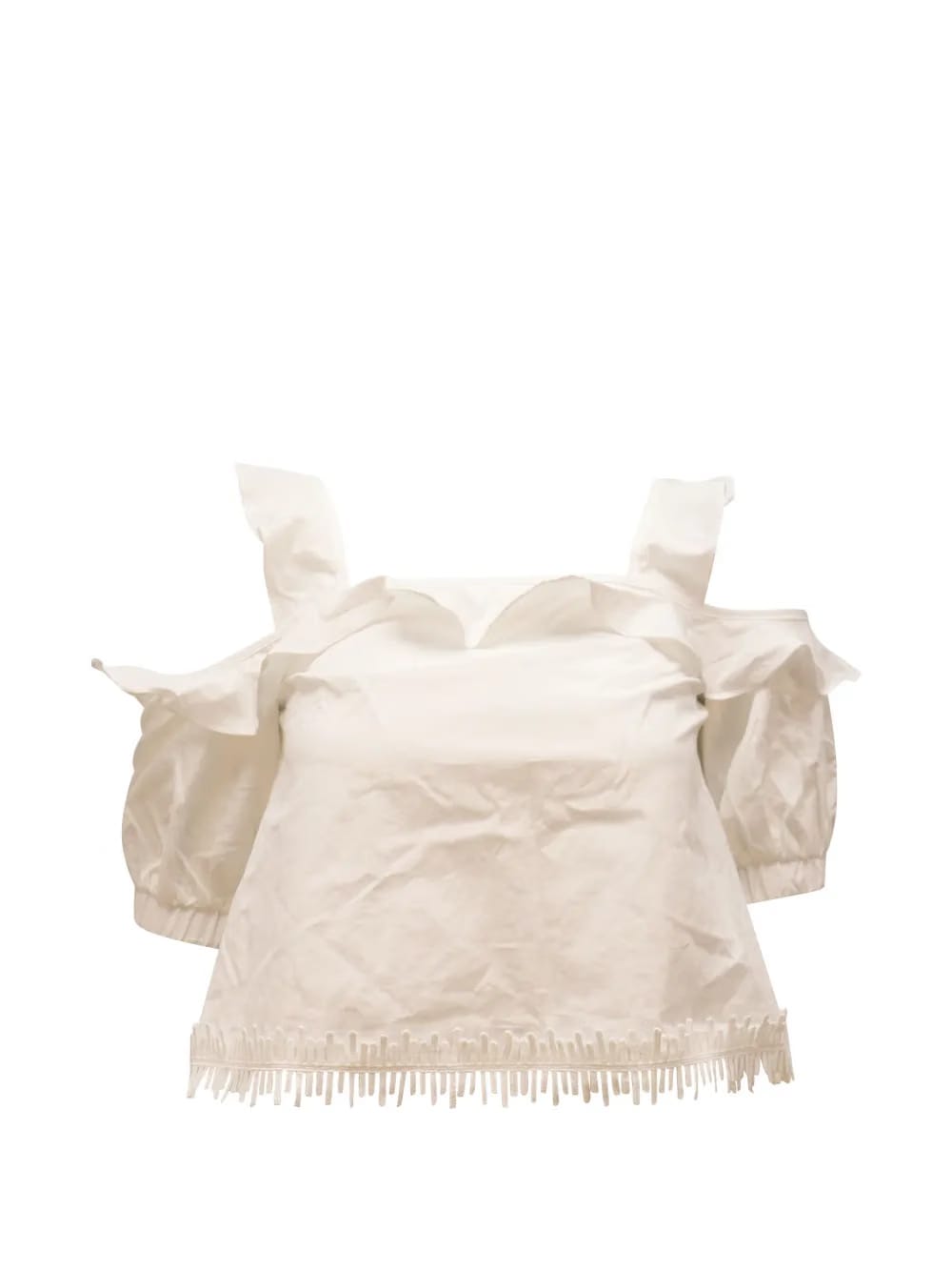cold-shoulder ruffles top
