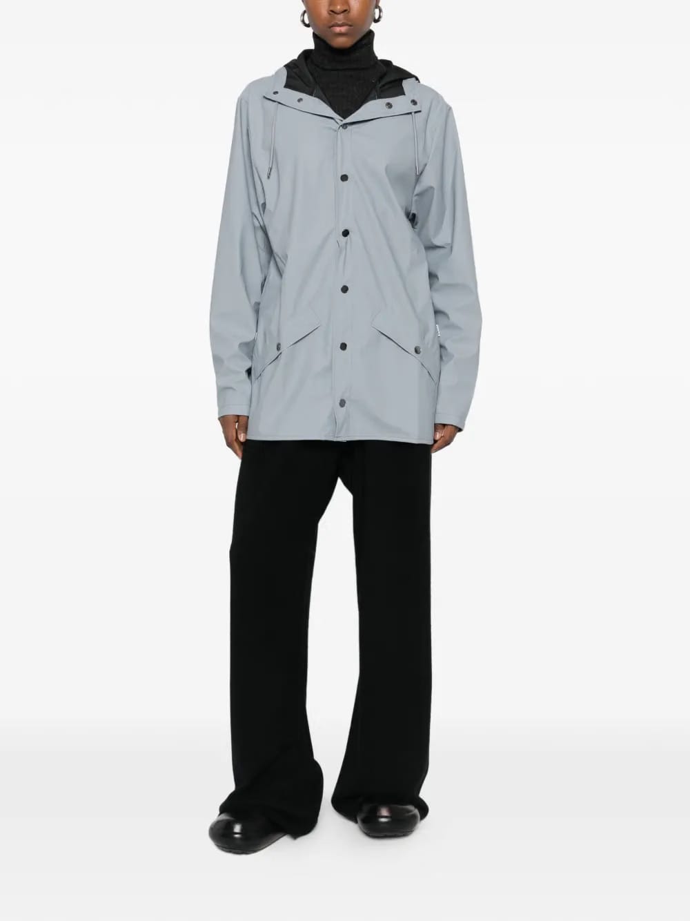 hooded rain jacket