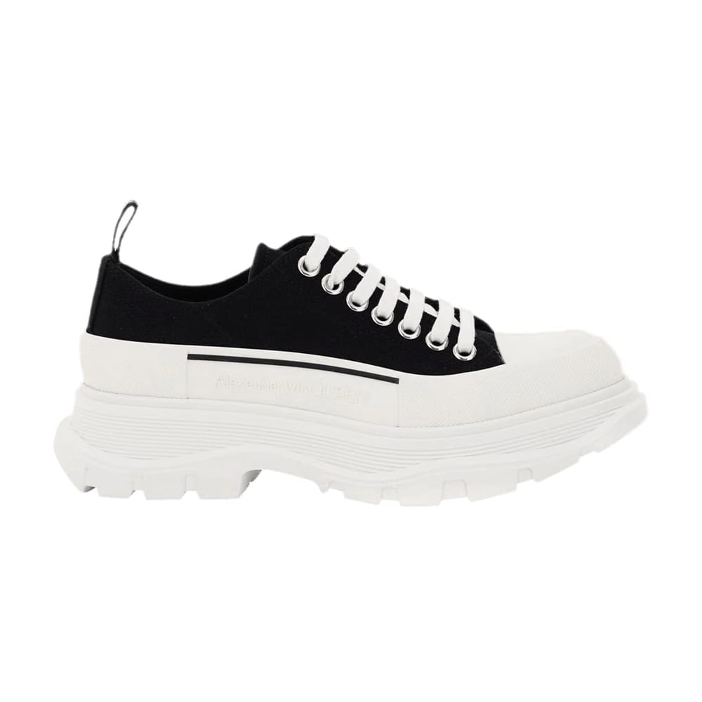 Alexander McQueen Wmns Tread Slick Lace Up 'Black White'
