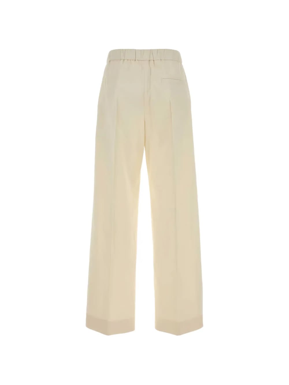 wide-leg cotton trousers
