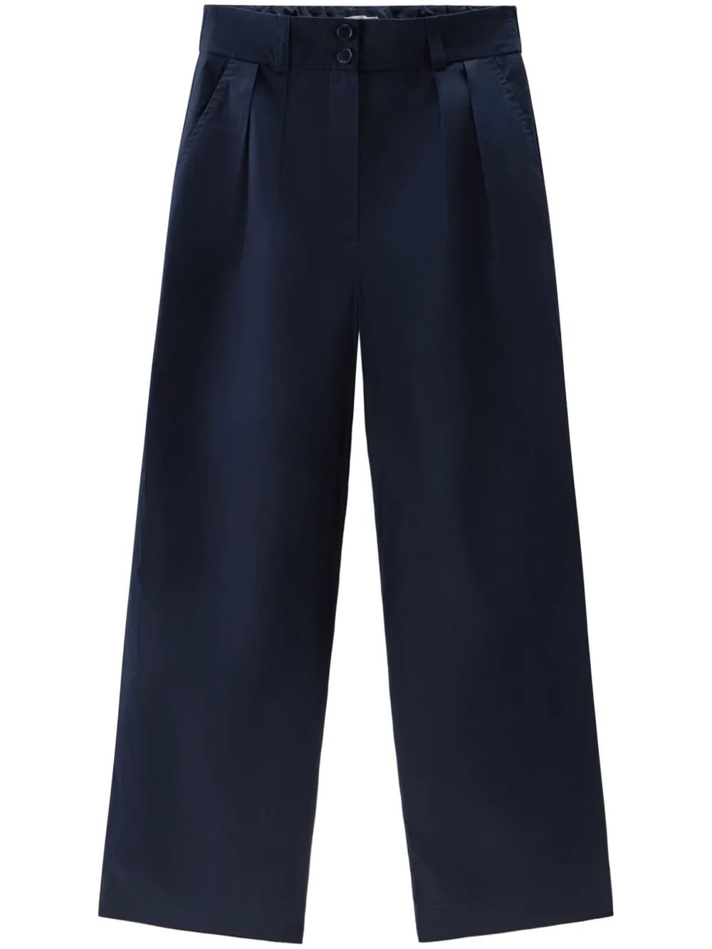 wide-leg cotton trousers