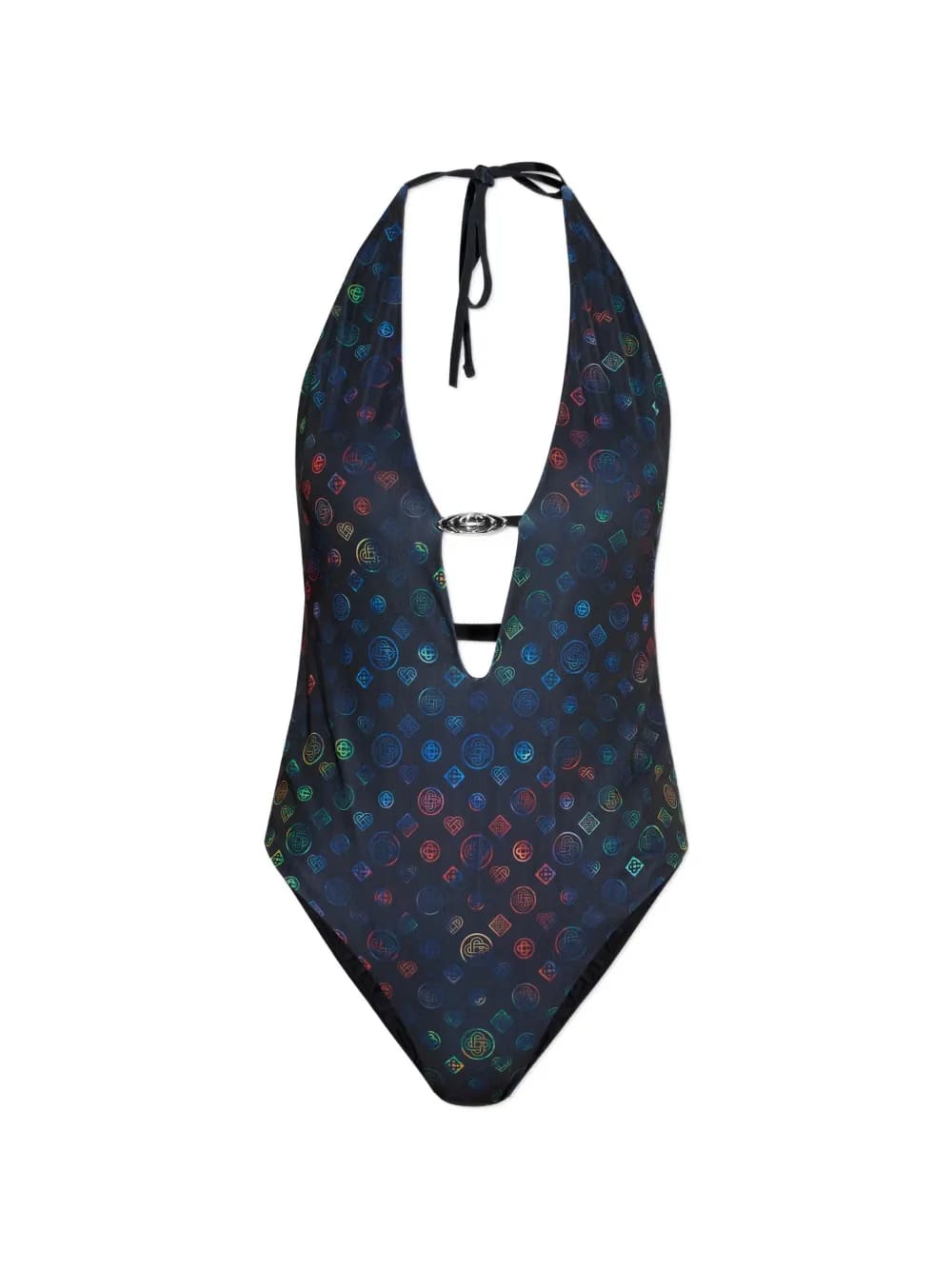 monogram cut-out swimsuit