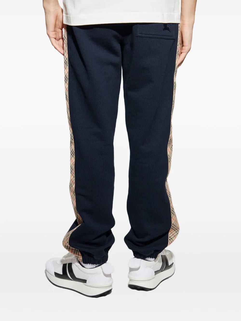 check-trim track pants