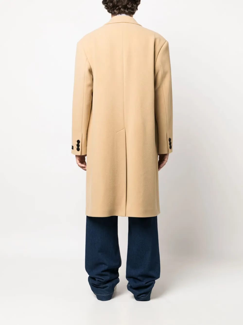 notched-lapels single-breasted coat