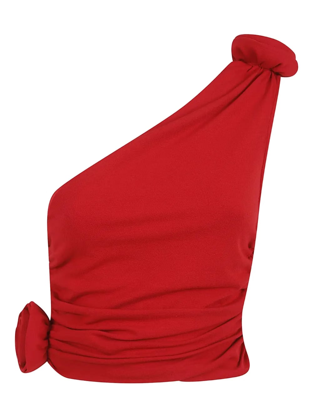 knot-detail one-shoulder blouse