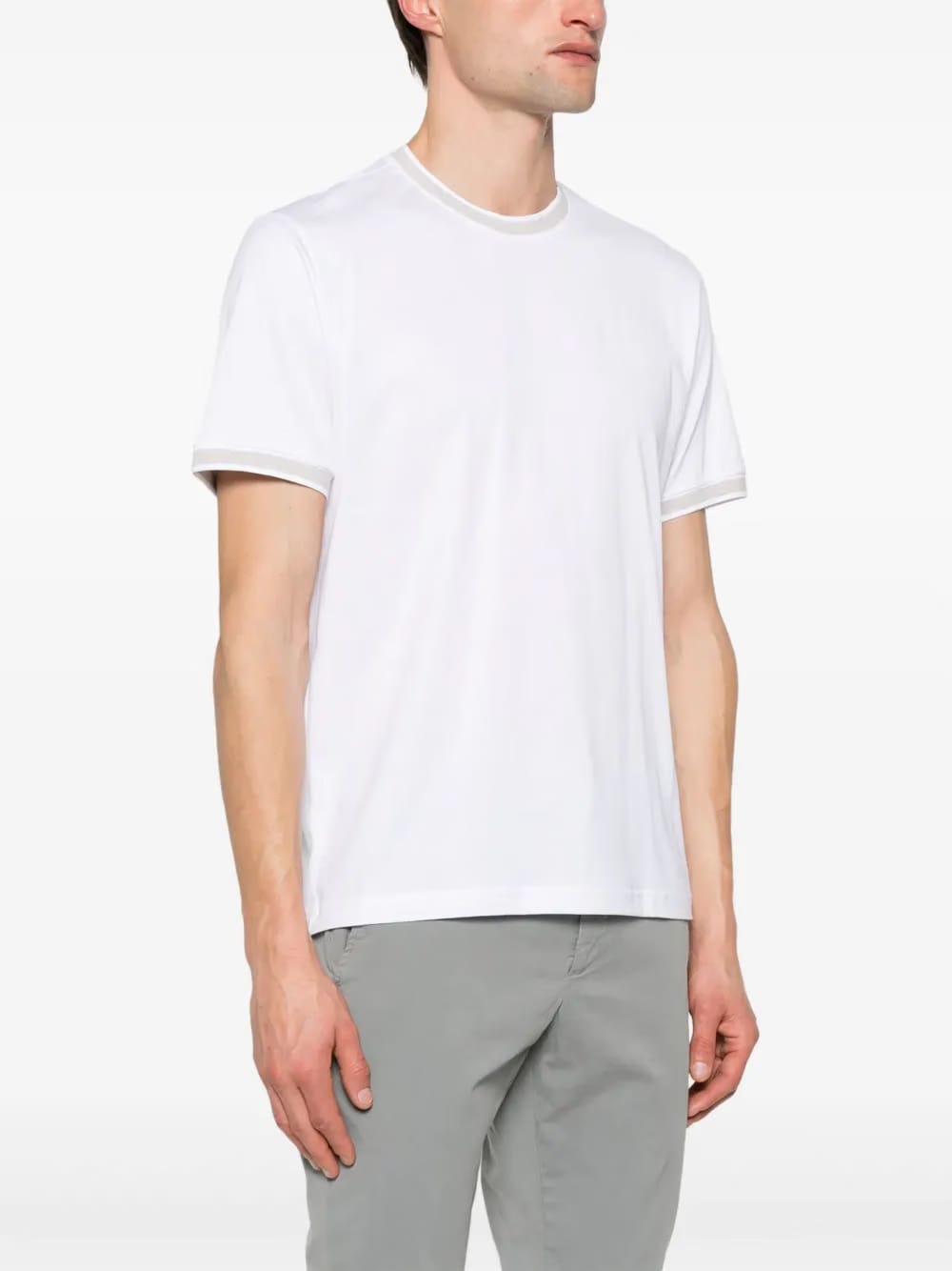 striped-edge T-Shirt