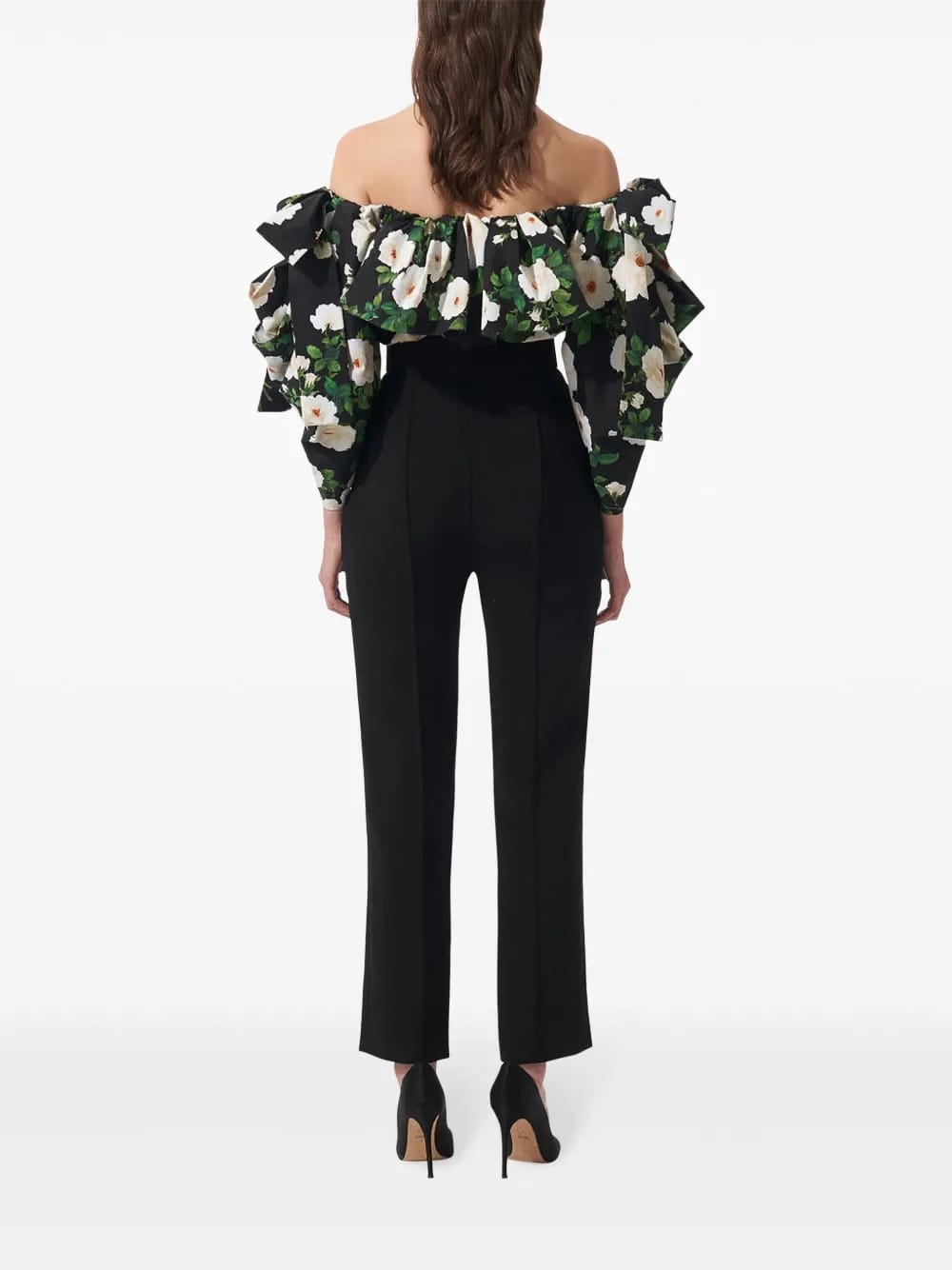 rose-print cotton top