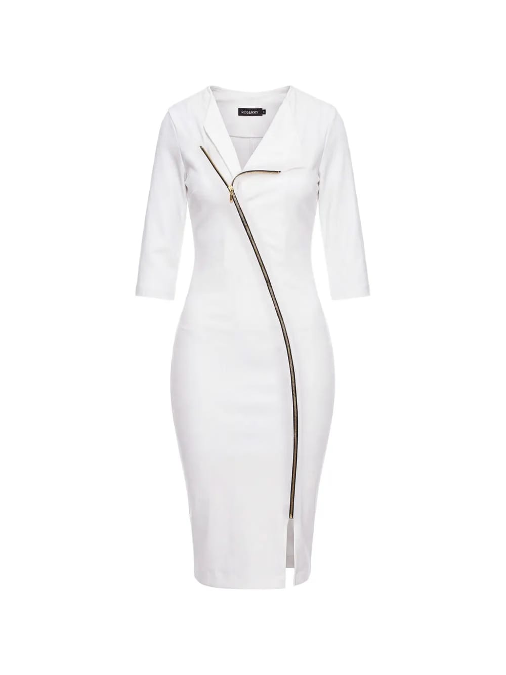 zip-fastening midi dress