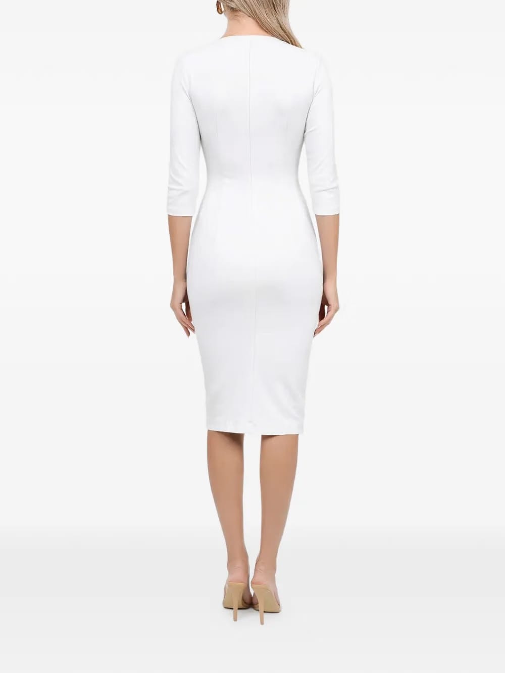 zip-fastening midi dress