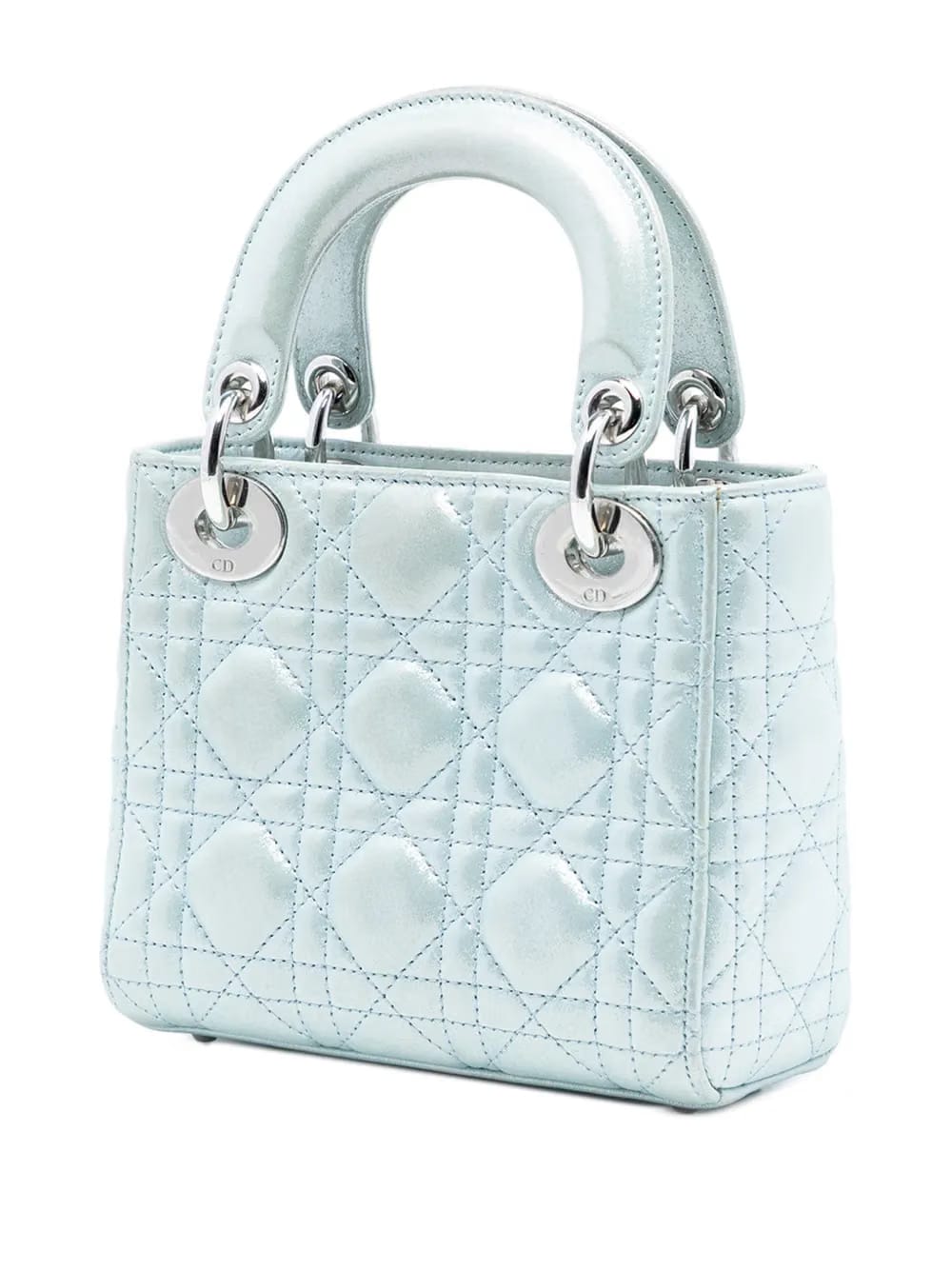 2015 Mini Iridescent Lambskin Cannage Lady Dior satchel