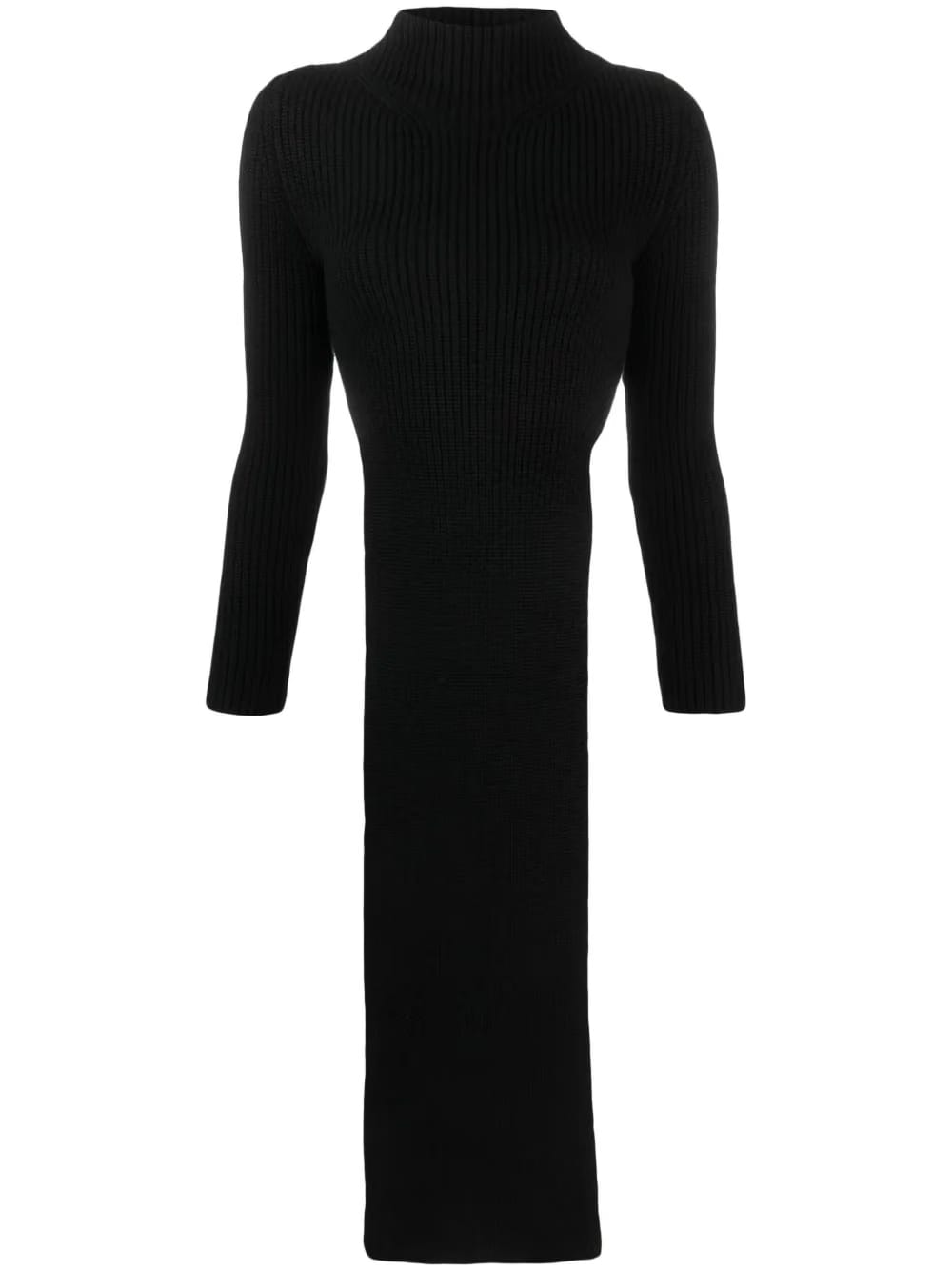 cut-out detail wool knitted top