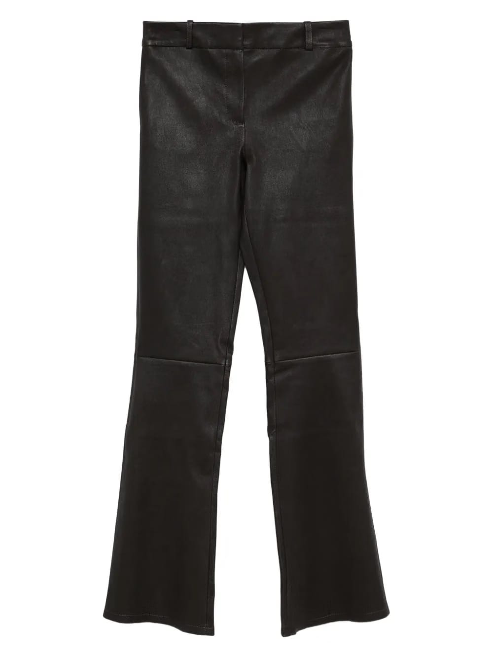 leather flared pants
