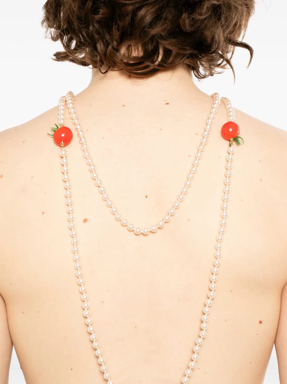 food-sample faux-pearl necklace