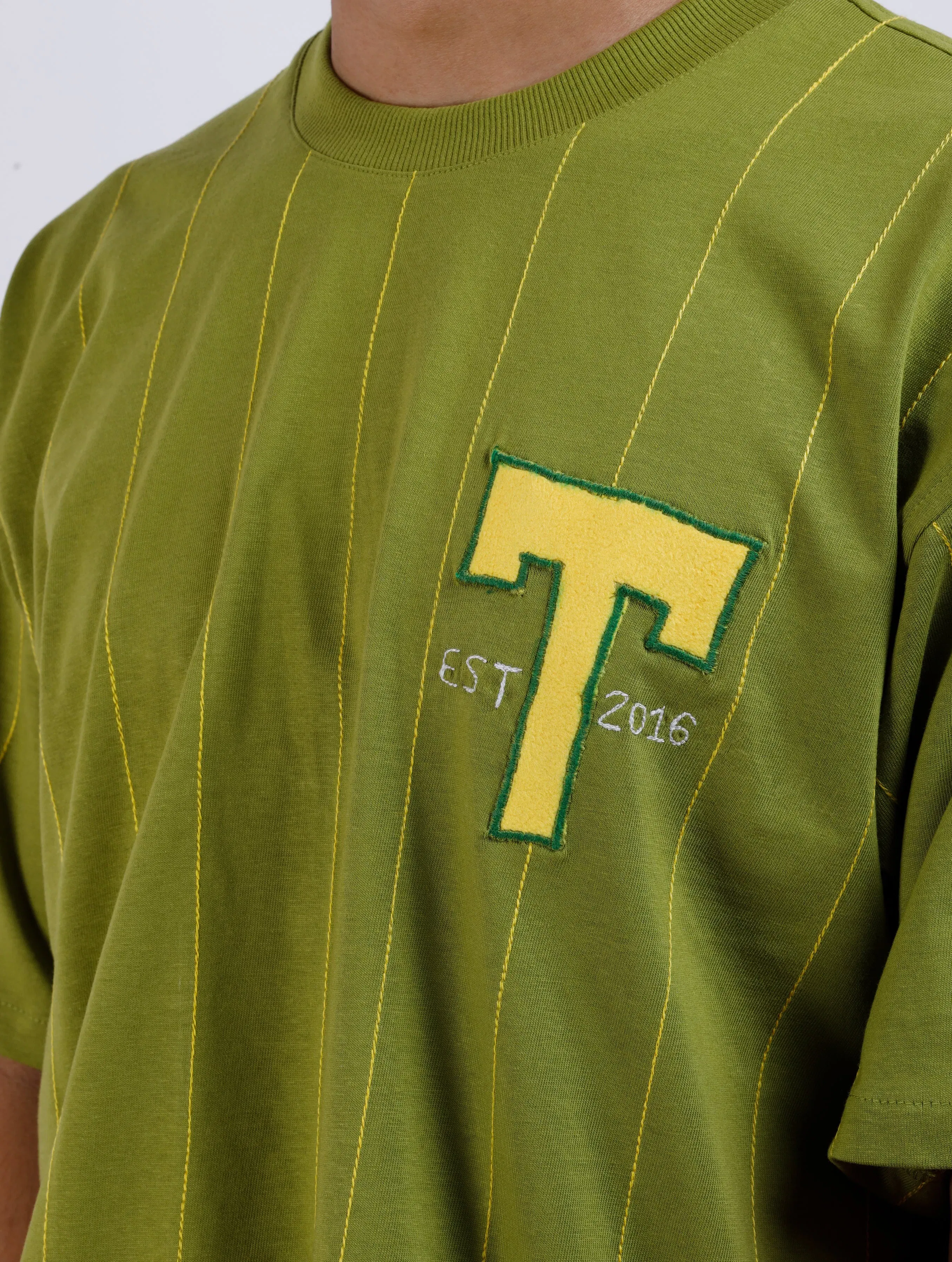 Green Stripe Jersey T-Shirt