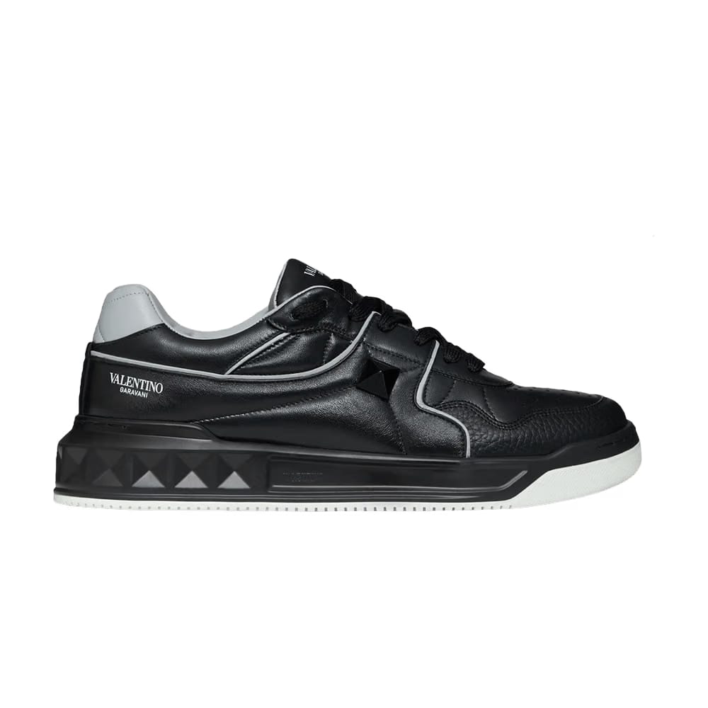 Valentino One Stud Low Black Grey