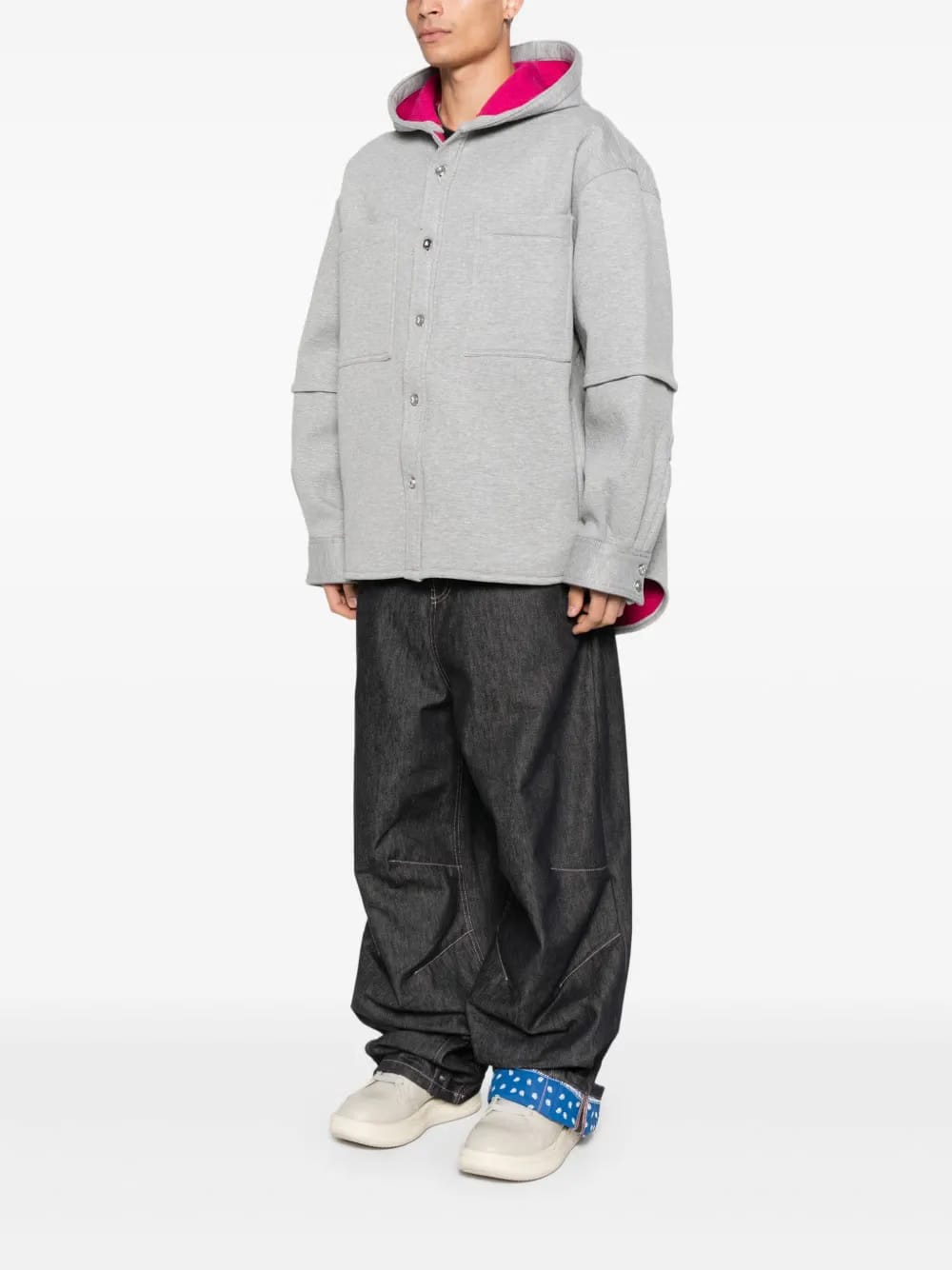 hooded logo-detail jacket