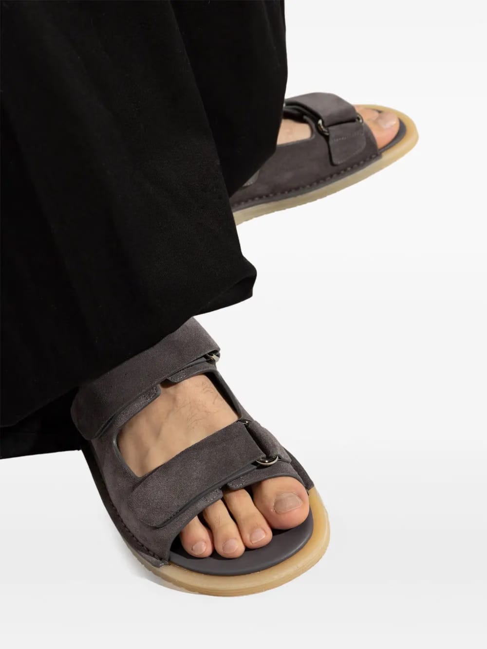 touch-strap leather sandals