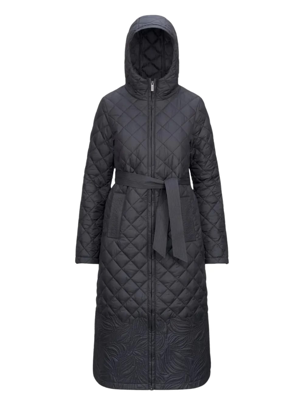 Quilted Belted Hooded Jacket
